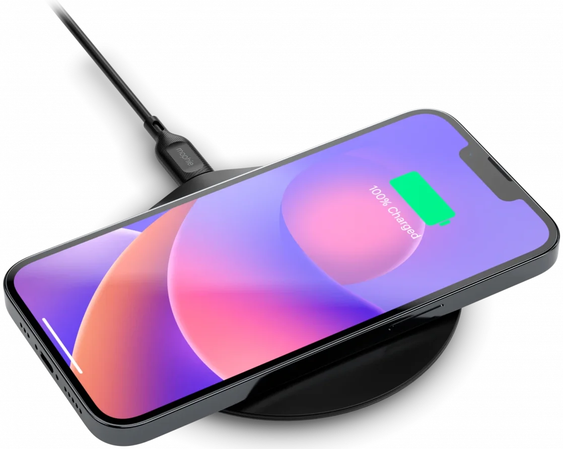 Mophie Essentials Wireless Charger Pad 15W Draadloze Oplader Zwart afbeelding 4