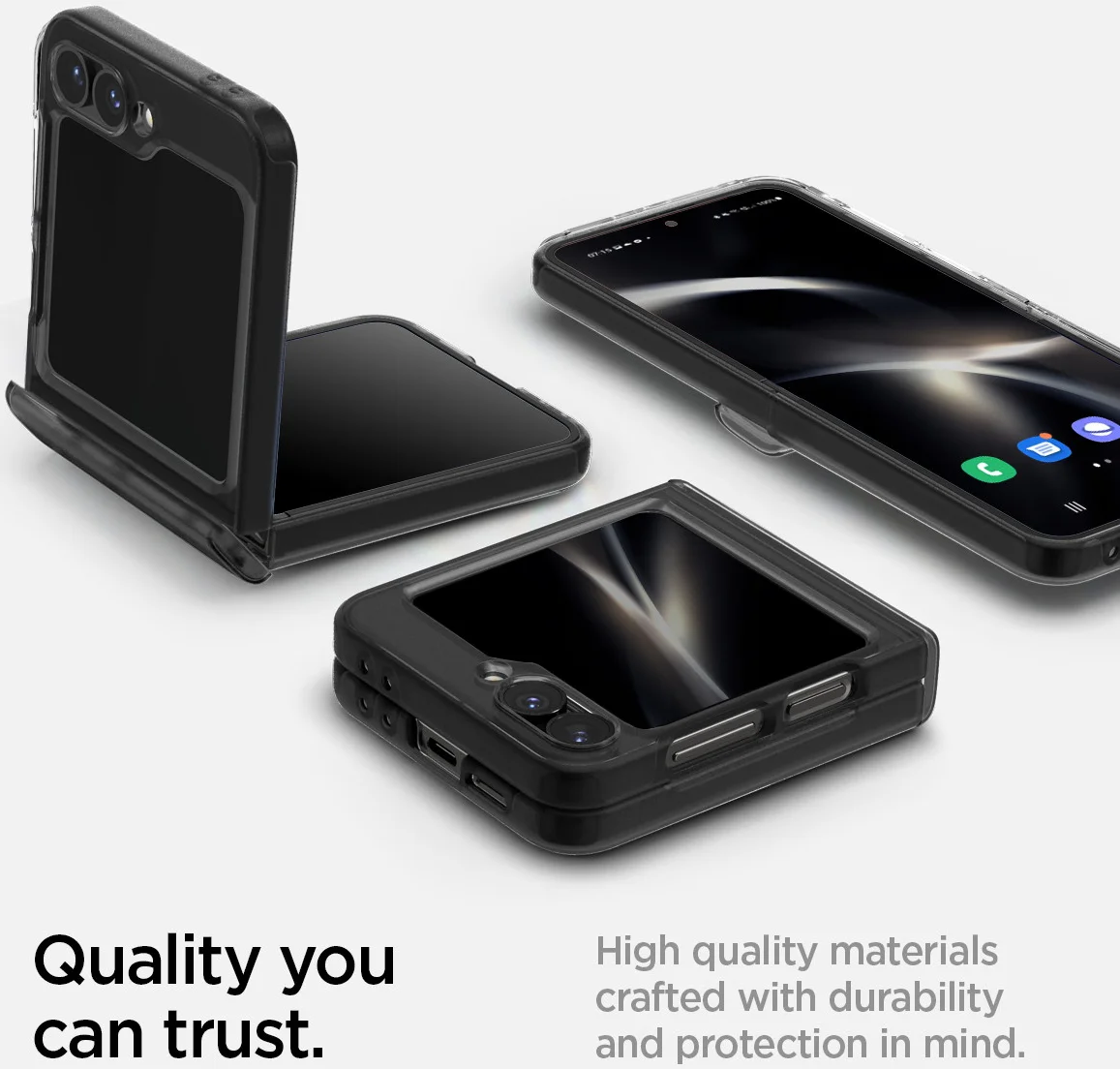 Spigen Ultra Hybrid Pro Samsung Galaxy Z Flip 6 Hoesje Back Cover Grijs afbeelding 4
