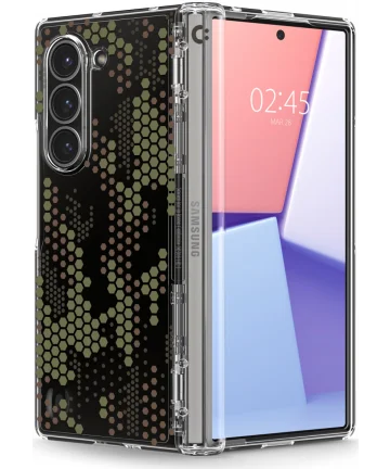 Spigen Ultra Hybrid Pro Samsung Galaxy Z Fold 6 Hoesje Back Cover Digital Camo Hoesjes