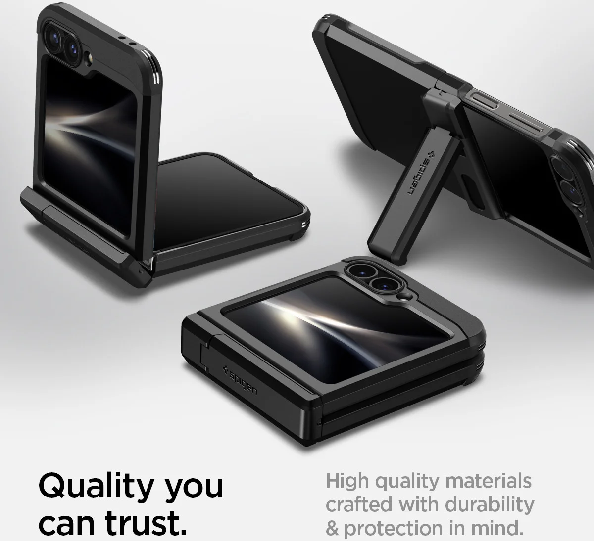Spigen Tough Armor Pro Samsung Galaxy Z Flip 6 Hoesje Back Cover Zwart afbeelding 4