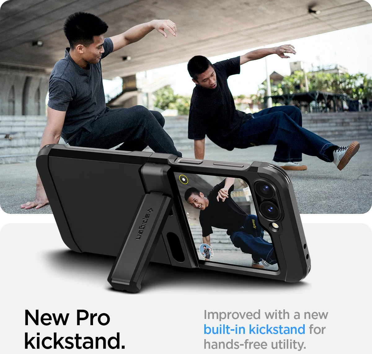 Spigen Tough Armor Pro Samsung Galaxy Z Flip 6 Hoesje Back Cover Zwart afbeelding 5