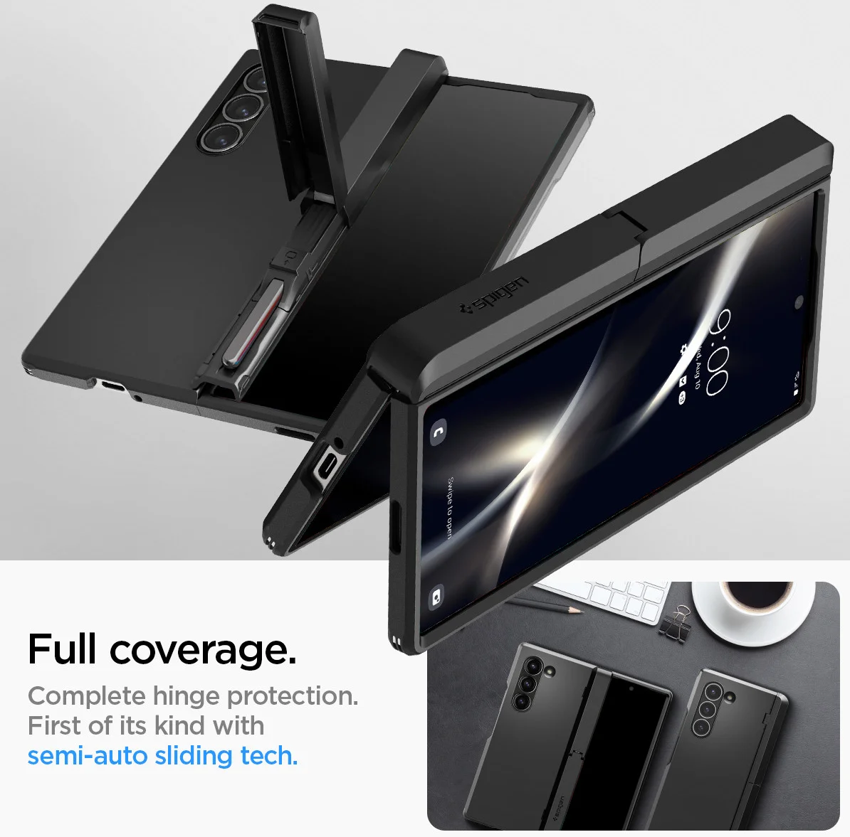 Spigen Tough Armor Pro Samsung Galaxy Z Fold 6 Hoesje Back Cover Zwart afbeelding 3