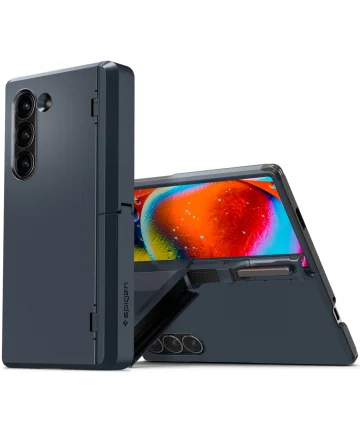 Spigen Tough Armor Pro Samsung Galaxy Z Fold 6 Hoesje Back Cover Metal Slate Hoesjes