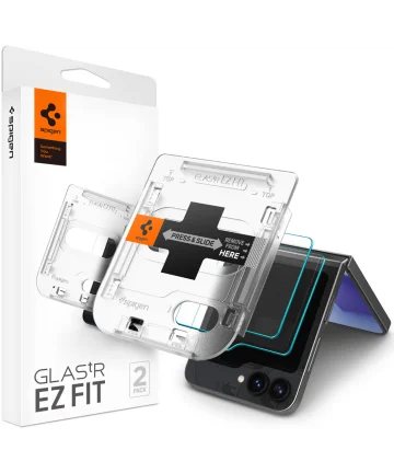 Spigen EZ Fit GLAS.tR Samsung Galaxy Z Flip 6 Screen Protector 2-Pack Screen Protectors