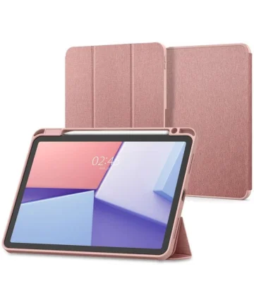 Spigen Urban Fit Apple iPad Air 13 (2024) Hoes Book Case Roze Hoesjes