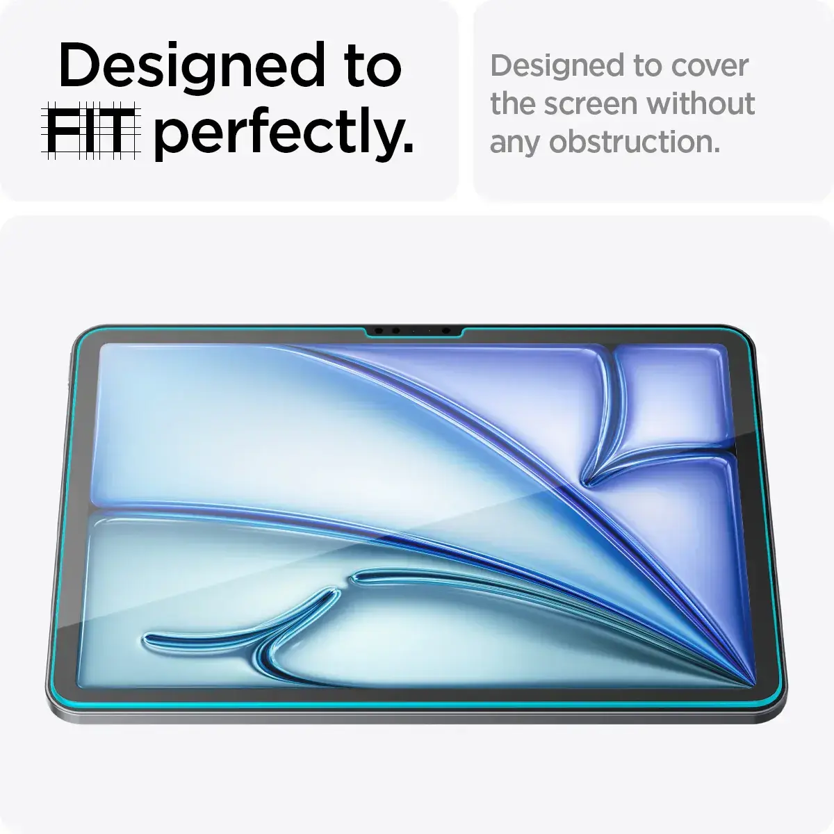 Spigen EZ Fit GLAS.tR Apple iPad Air 11 (24/25) Screen Protector 1-Pack afbeelding 5
