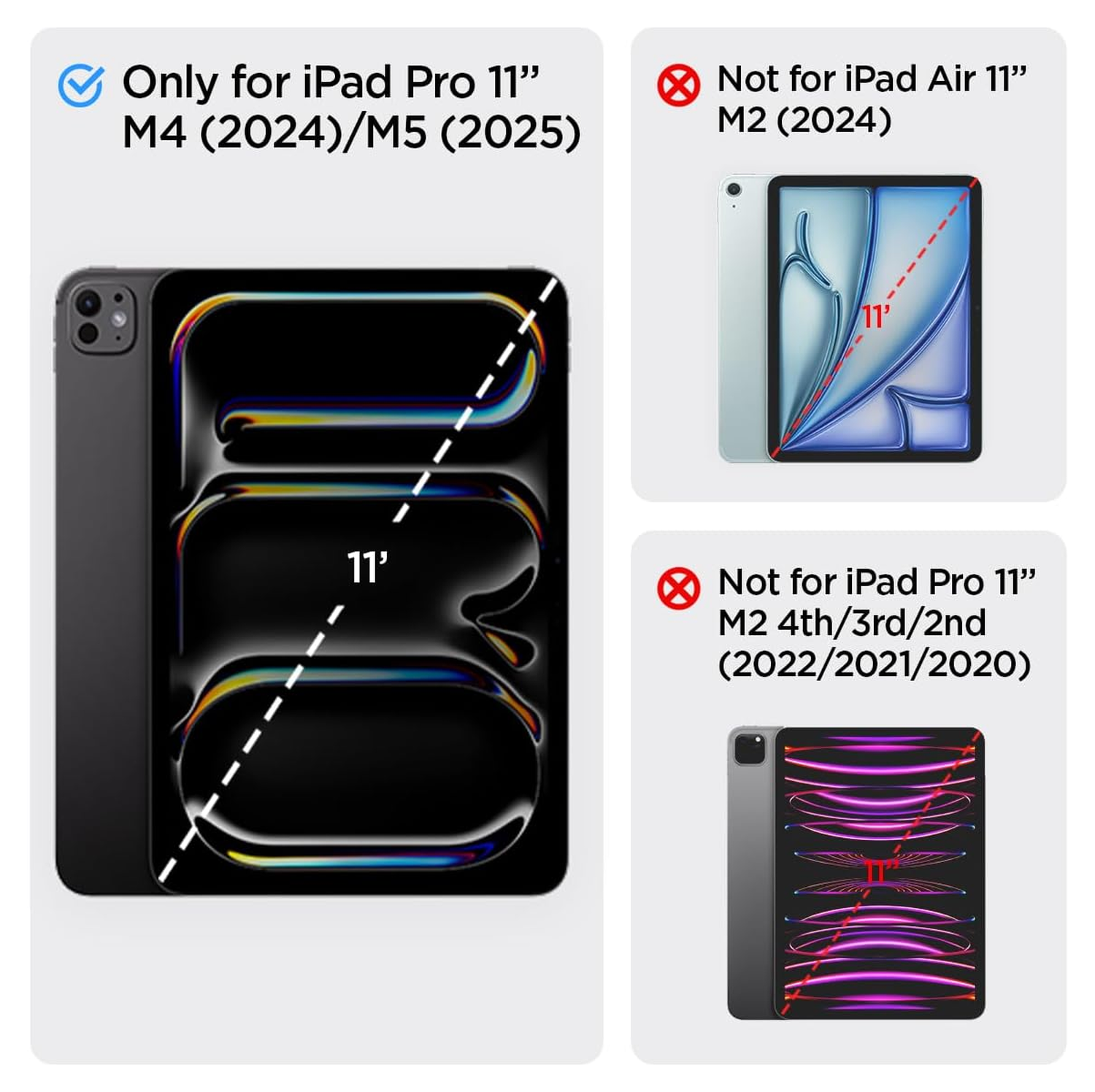 Spigen EZ Fit GLAS.tR iPad Pro 11 (2024/2025) Screen Protector 1-Pack afbeelding 2