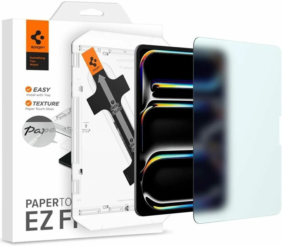 Spigen Paper Touch Apple iPad Pro 11 (2024) Screen Protector met Montageframe afbeelding 1