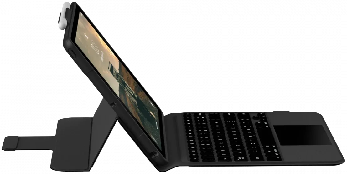 Urban Armor Gear iPad 10.2 (2021/2020/2019) Toetsenbord Hoes met Trackpad Zwart afbeelding 5