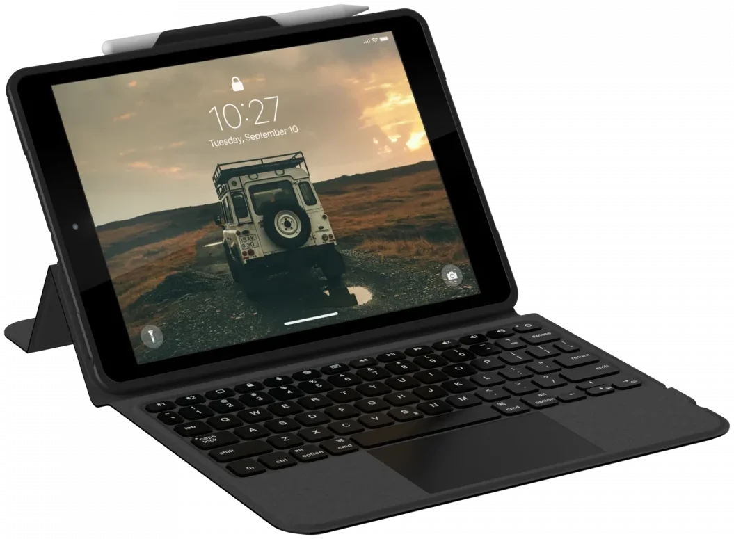 Urban Armor Gear iPad 10.2 (2021/2020/2019) Toetsenbord Hoes met Trackpad Zwart afbeelding 9