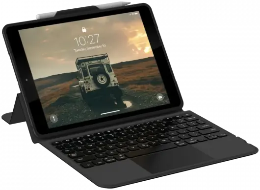 Urban Armor Gear iPad 10.2 (2021/2020/2019) Toetsenbord Hoes met Trackpad Zwart afbeelding 9