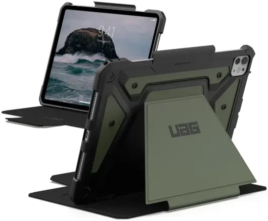 Urban Armor Gear Metropolis SE Apple iPad Pro 11 (2024) Hoes Book Case Groen afbeelding 1