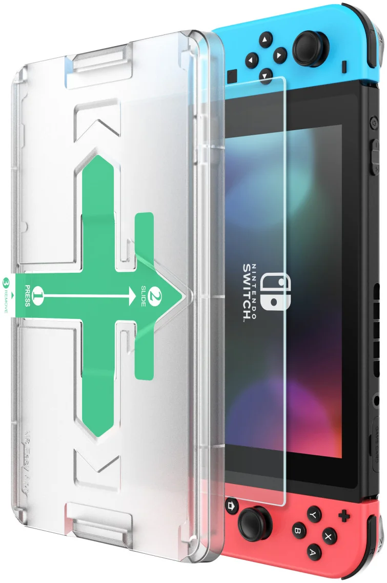 Rosso Nintendo Switch Tempered Glass Screen Protector met Installatietray afbeelding 9