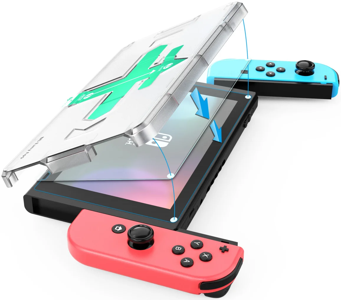 Rosso Nintendo Switch Tempered Glass Screen Protector met Installatietray afbeelding 11