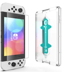 Rosso Nintendo Switch OLED Tempered Glass met Installatietray