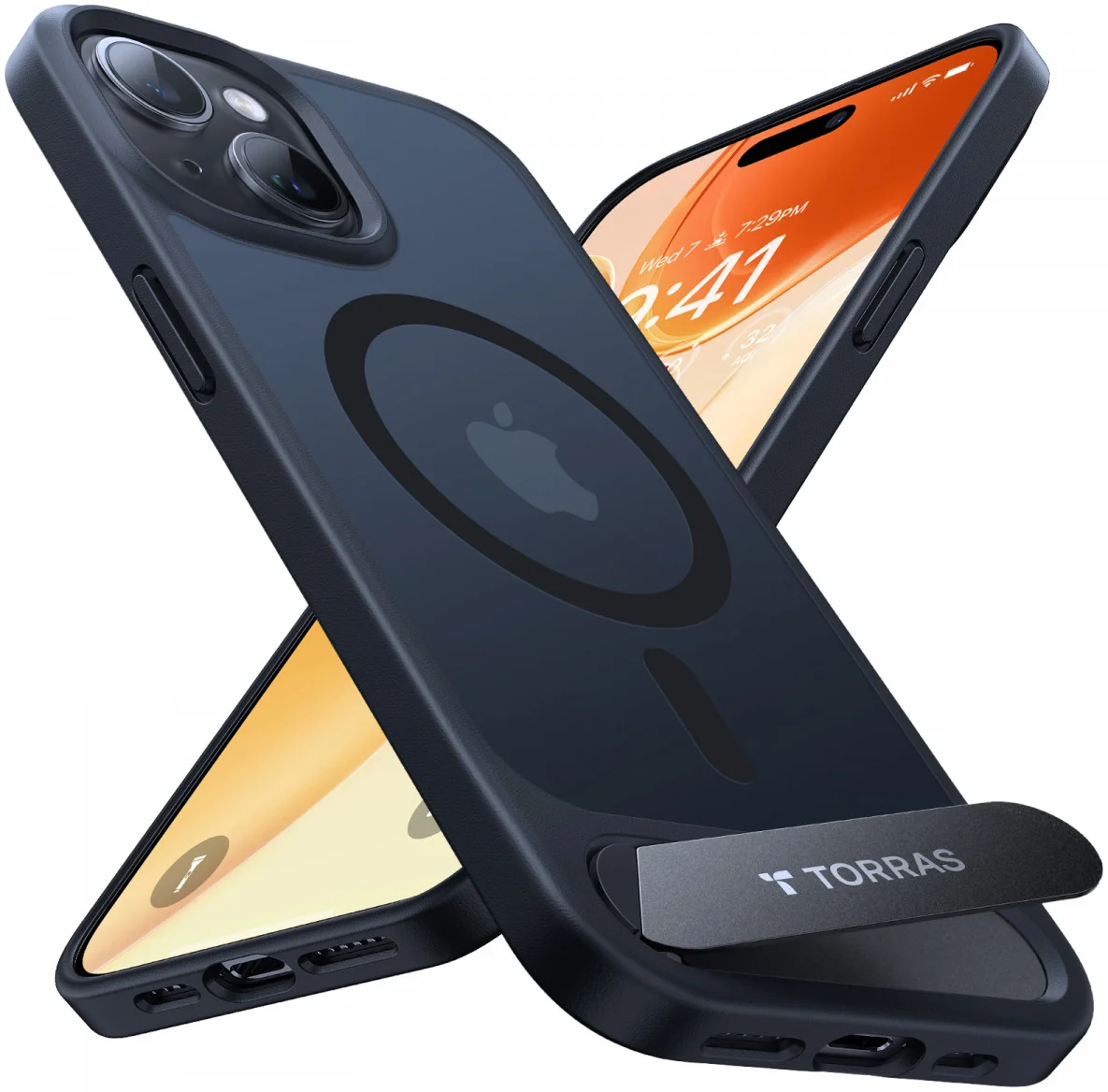 TORRAS UPro Pstand MagSafe iPhone 15 Hoesje Kickstand Zwart afbeelding 2