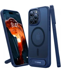 TORRAS UPro Pstand MagSafe iPhone 15 Pro Hoesje Kickstand Blauw