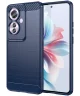 Oppo Reno 11 F Hoesje Geborsteld TPU Flexibele Back Cover Blauw