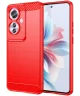 Oppo Reno 11 F Hoesje Geborsteld TPU Flexibele Back Cover Rood