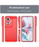 Oppo Reno 11 F Hoesje Geborsteld TPU Flexibele Back Cover Rood