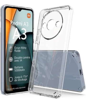 Xiaomi Redmi A3 Hoesje Dun TPU Back Cover Transparant Hoesjes