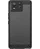 Asus Zenfone 11 Ultra Hoesje Geborsteld TPU Flexibele Back Cover Zwart