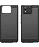 Asus Zenfone 11 Ultra Hoesje Geborsteld TPU Flexibele Back Cover Zwart