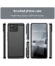 Asus Zenfone 11 Ultra Hoesje Geborsteld TPU Flexibele Back Cover Zwart