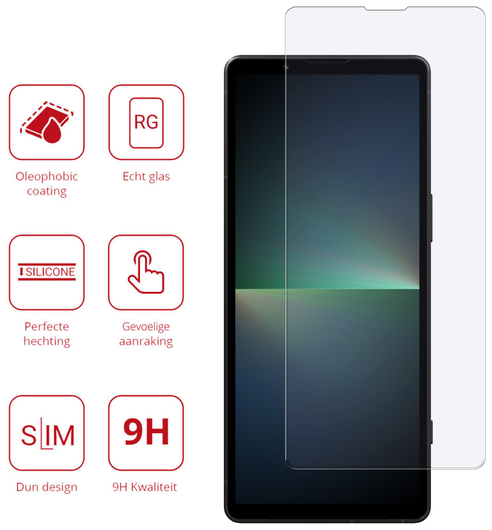 Rosso Sony Xperia 5 VI 9H Tempered Glass Screen Protector afbeelding 2