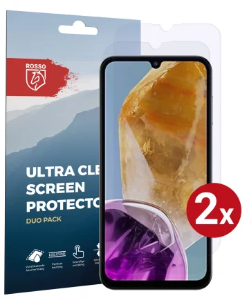 Rosso Samsung Galaxy M15 Screen Protector Case Friendly Folie Duo Pack Screen Protectors