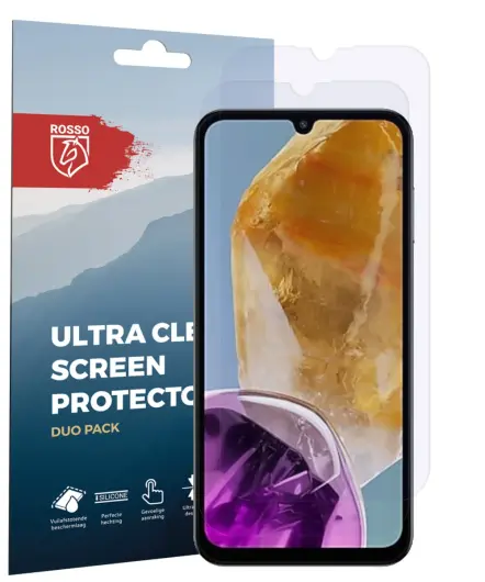 Rosso Samsung Galaxy M15 Screen Protector Case Friendly Folie Duo Pack afbeelding 7