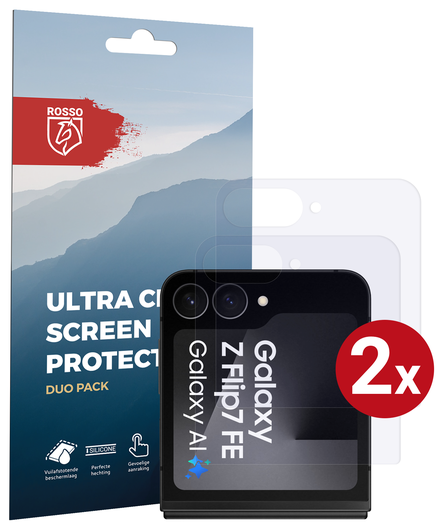 Rosso Samsung Galaxy Z Flip 7 FE / 6 Screen Protector Ultra Clear Duo Pack afbeelding 1