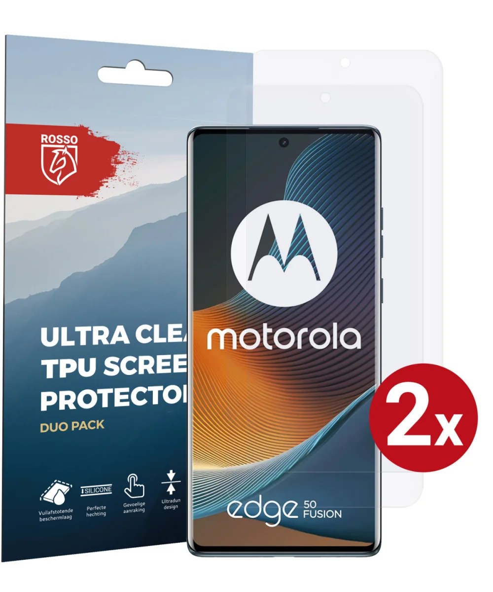 Rosso Motorola Edge 50 Fusion Screen Protector Ultra Clear Duo Pack afbeelding 1