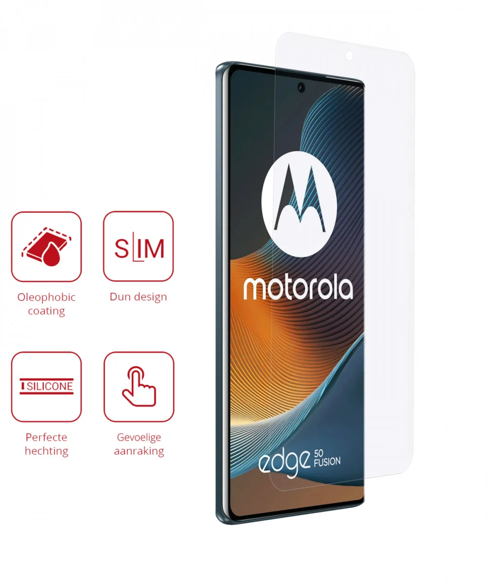 Rosso Motorola Edge 50 Fusion Screen Protector Ultra Clear Duo Pack afbeelding 2