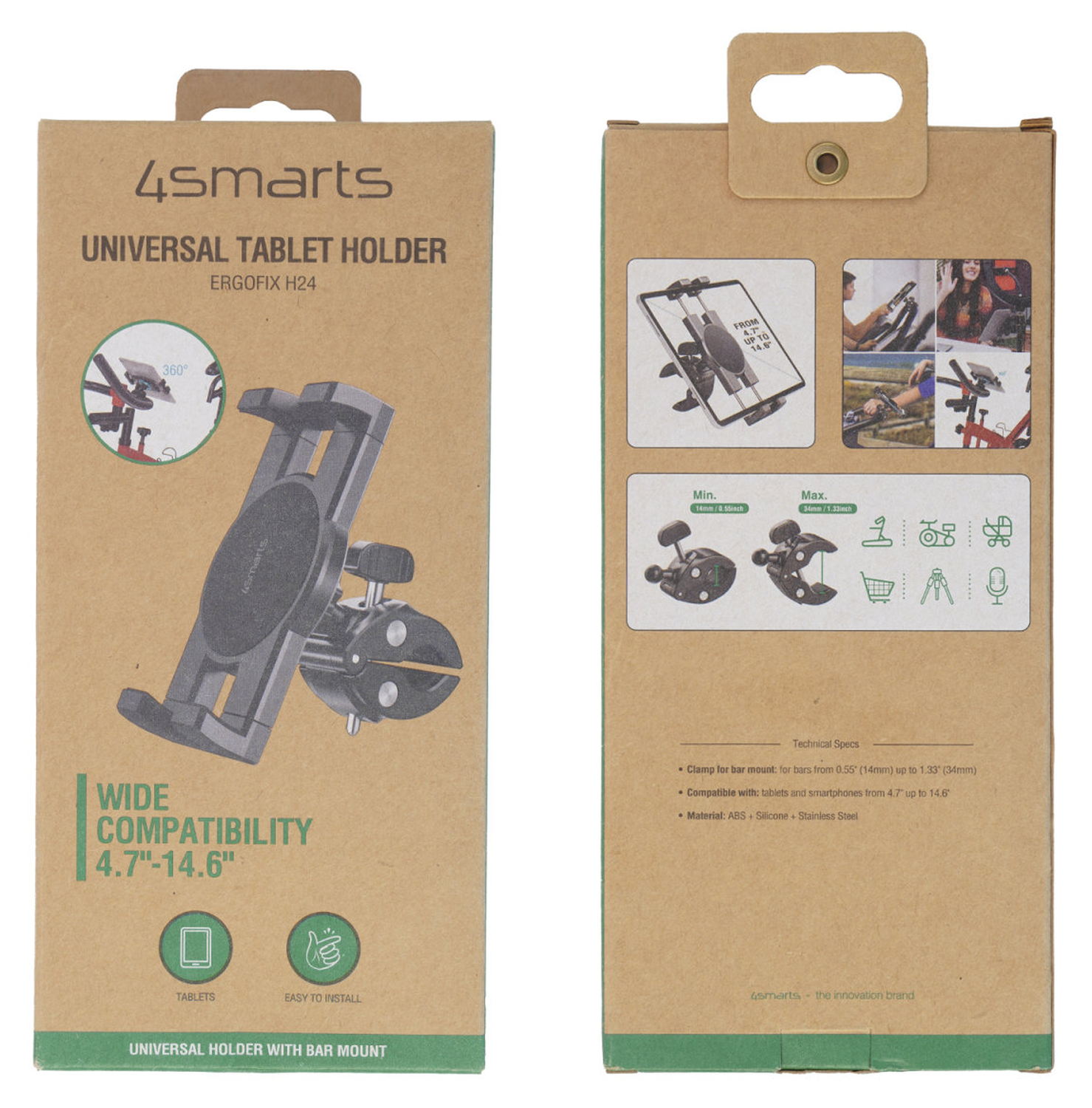 4smarts ErgoFix H24 Universele iPad/Tablet Houder Stuurmontage 360° Draaibaar afbeelding 6