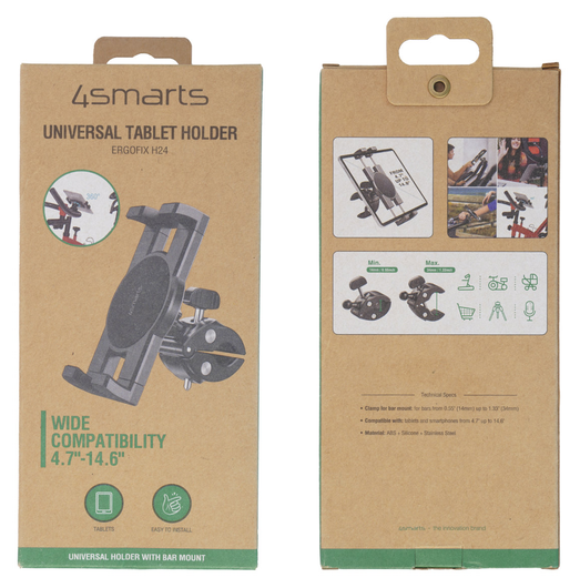 4smarts ErgoFix H24 Universele iPad/Tablet Houder Stuurmontage 360° Draaibaar afbeelding 6