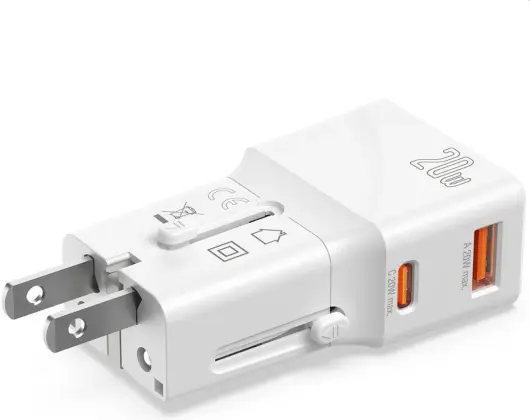 4smarts Universele Wereldstekker US/AUS/UK/EU Fast Charge 20W afbeelding 3