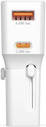 4smarts Universele Wereldstekker US/AUS/UK/EU Fast Charge 20W afbeelding 6
