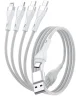 4smarts 4-in-2 15W USB/USB-C naar 2x USB-C/Lightning/Micro USB Kabel 1.2M Wit