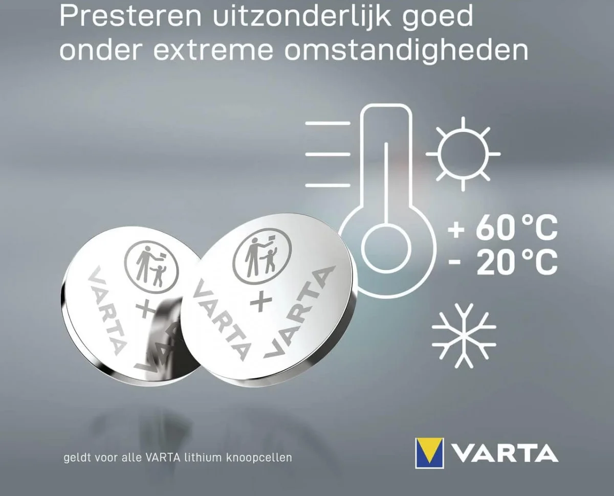 Varta CR2032 Lithium Knoopcelbatterij Apple AirTag 220mh / 3V (2-Pack) afbeelding 6