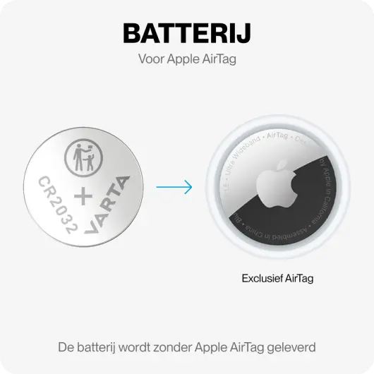 Varta CR2032 Lithium Knoopcelbatterij Apple AirTag 220mh / 3V (2-Pack) afbeelding 2