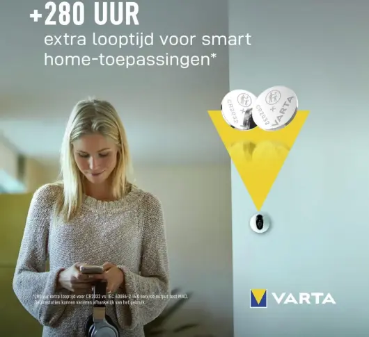 Varta CR2032 Lithium Knoopcelbatterij Apple AirTag 220mh / 3V (2-Pack) afbeelding 7