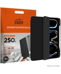 Eiger Storm 250m Stylus iPad Pro 11 (2024) Hoes Book Case met Pen Houder Zwart