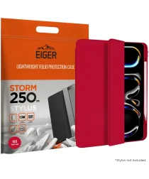 Eiger Storm 250m Stylus iPad Pro 11 (2024) Hoes Book Case met Pen Houder Rood