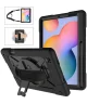 Samsung Galaxy Tab S6 Lite Hoes Back Cover met Kickstand en Handriem Zwart