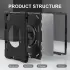Apple iPad Pro 11 (2024) Hoes Back Cover met Kickstand en Handriem Zwart afbeelding 13
