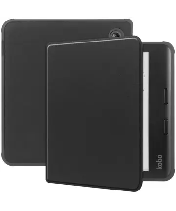 Kobo Libra Colour Hoes Tri-Fold Book Case met Standaard Zwart Hoesjes