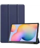 Samsung Galaxy Tab S6 Lite Hoes Tri-Fold Book Case met Standaard Blauw