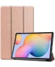 Samsung Galaxy Tab S6 Lite Hoes Tri-Fold Book Case met Standaard Roze Goud