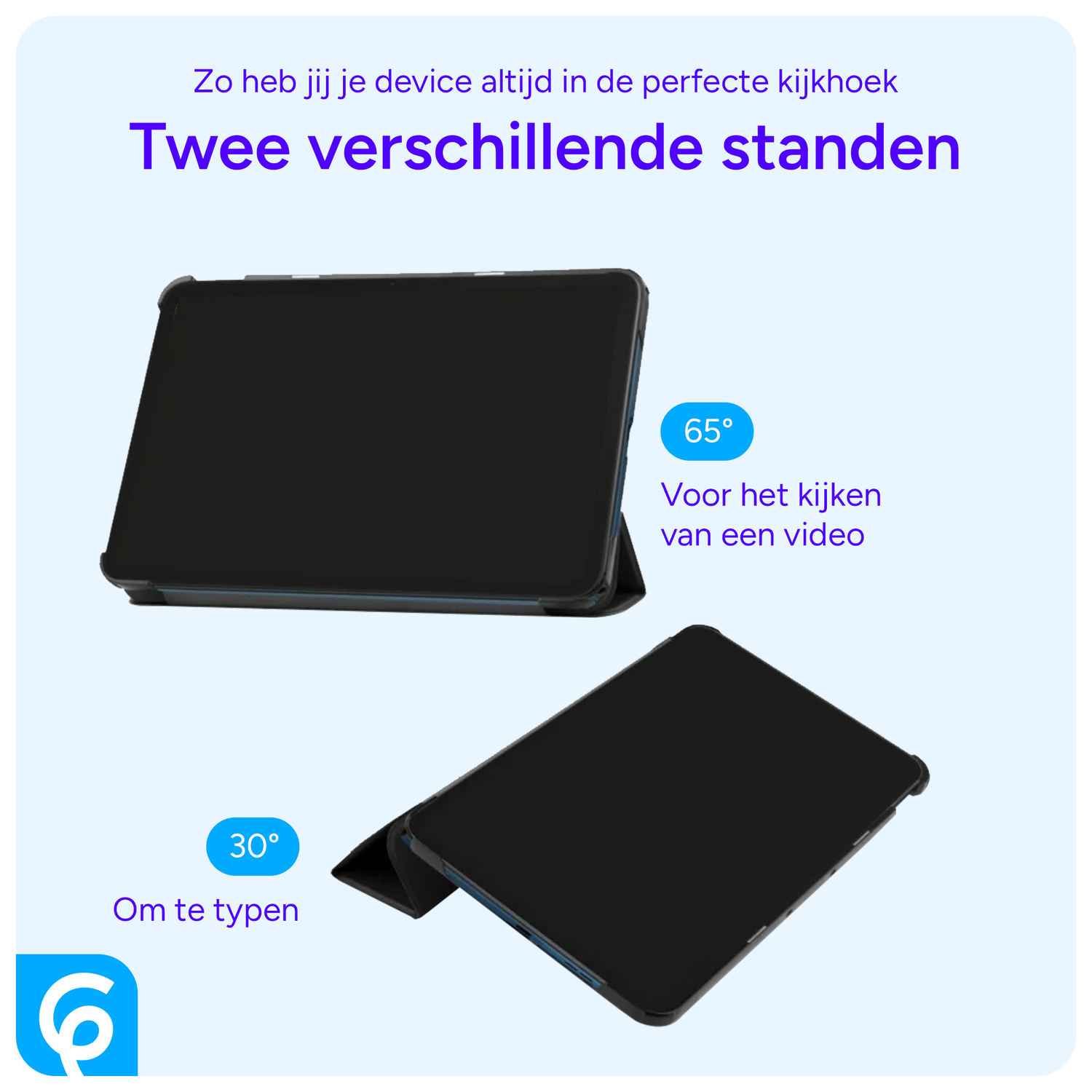 Apple iPad Air 11 (2024/2025) Hoes Tri-Fold Book Case met Standaard Zwart afbeelding 5